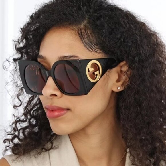 NEW GG1254S 002 GUCCI BUTTERFLY HAVANA BROWN WOMEN GUCCI SUNGLASSES - Picture 1 of 10